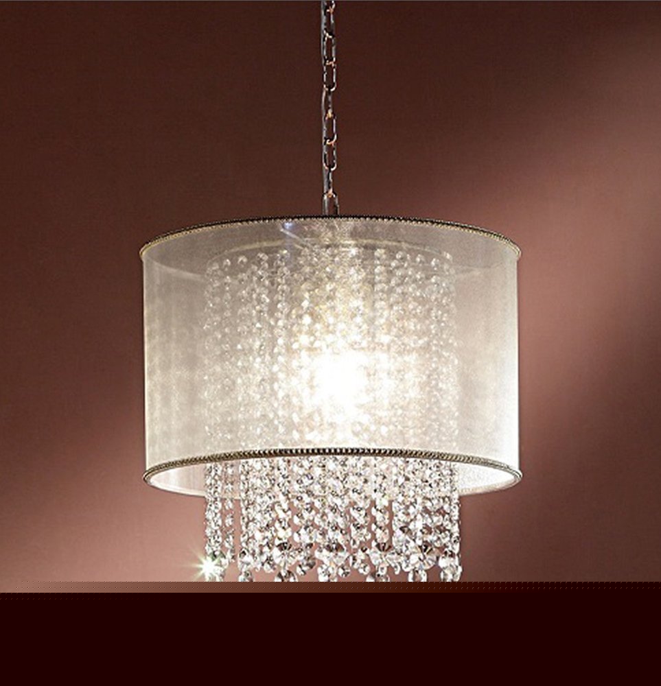 Primo Gold Finish Ceiling Lamp with Crystal Accents and White Shade HomeRoots