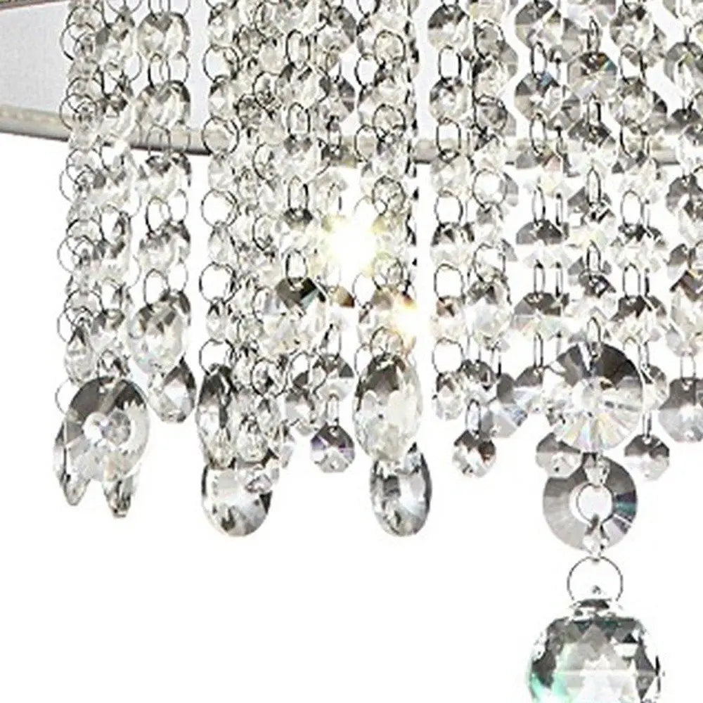 Primo Gold Finish Ceiling Lamp with Crystal Accents and White Shade HomeRoots