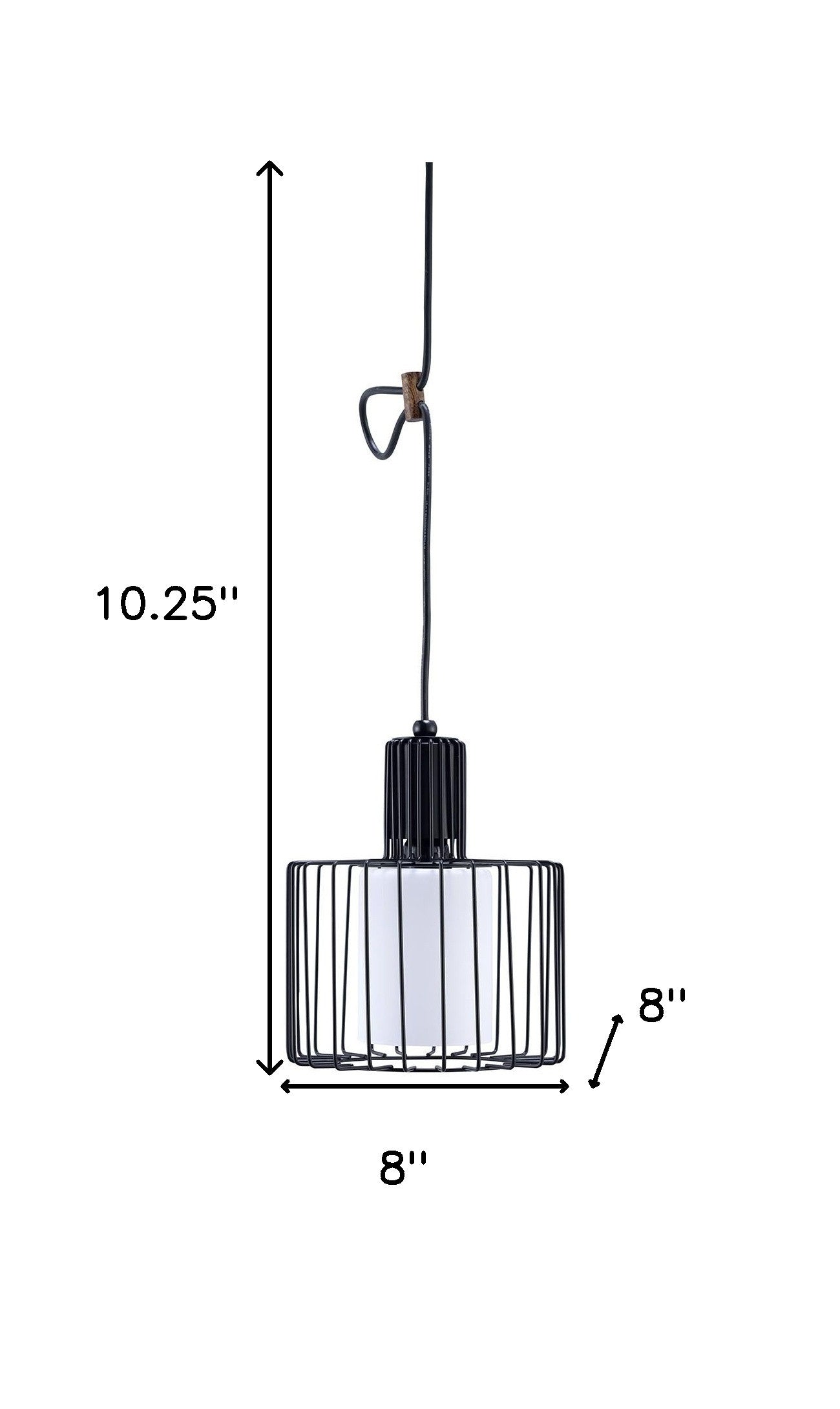 Black Metal Cage Hanging Light