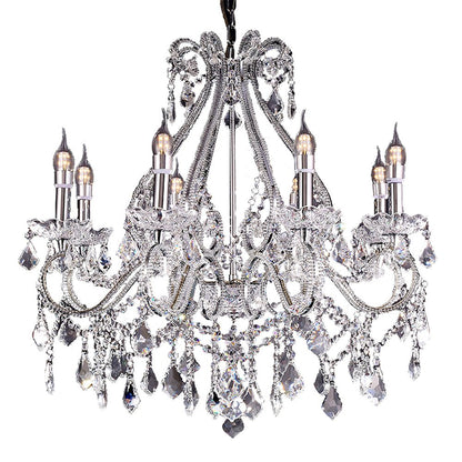 Candle Style Empire Eight Light Transparent Glass Led Ceiling Light HomeRoots