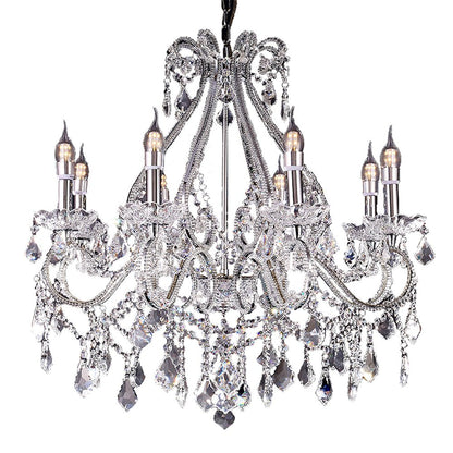 Candle Style Empire Eight Light Transparent Glass Led Ceiling Light HomeRoots