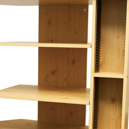 35" Wood Brown Open Shelving TV Stand HomeRoots