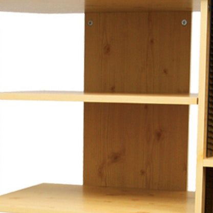 35" Wood Brown Open Shelving TV Stand HomeRoots
