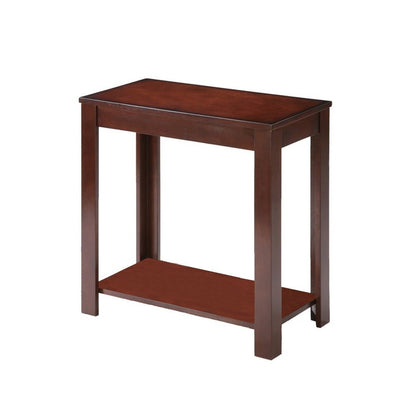 24" Brown End Table With Shelf HomeRoots