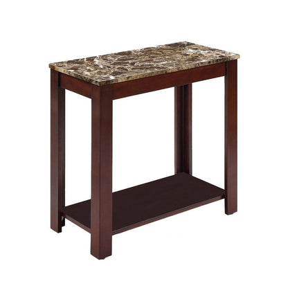 24" Brown End Table With Shelf HomeRoots