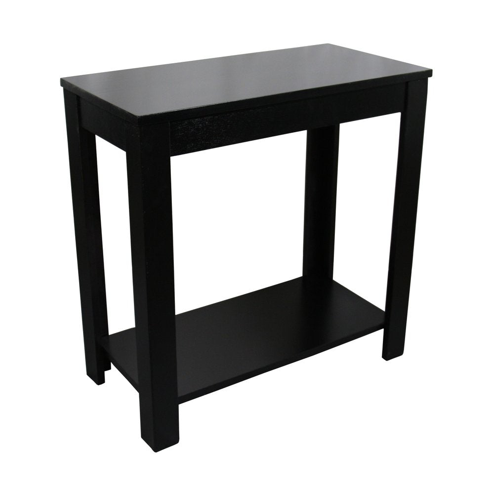 24" Black End Table With Shelf HomeRoots