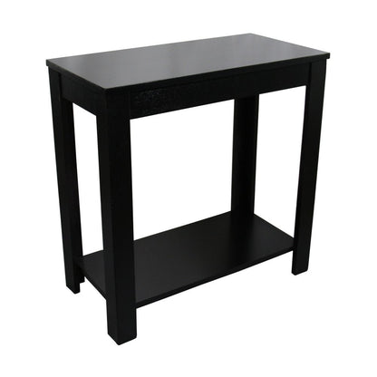 24" Black End Table With Shelf HomeRoots