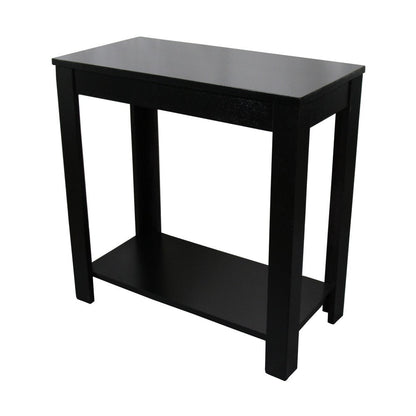 24" Black End Table With Shelf HomeRoots