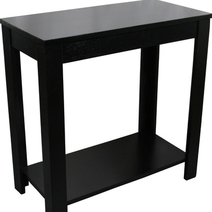 24" Black End Table With Shelf HomeRoots