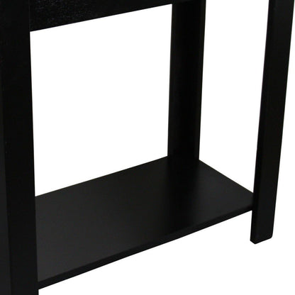 24" Black End Table With Shelf HomeRoots