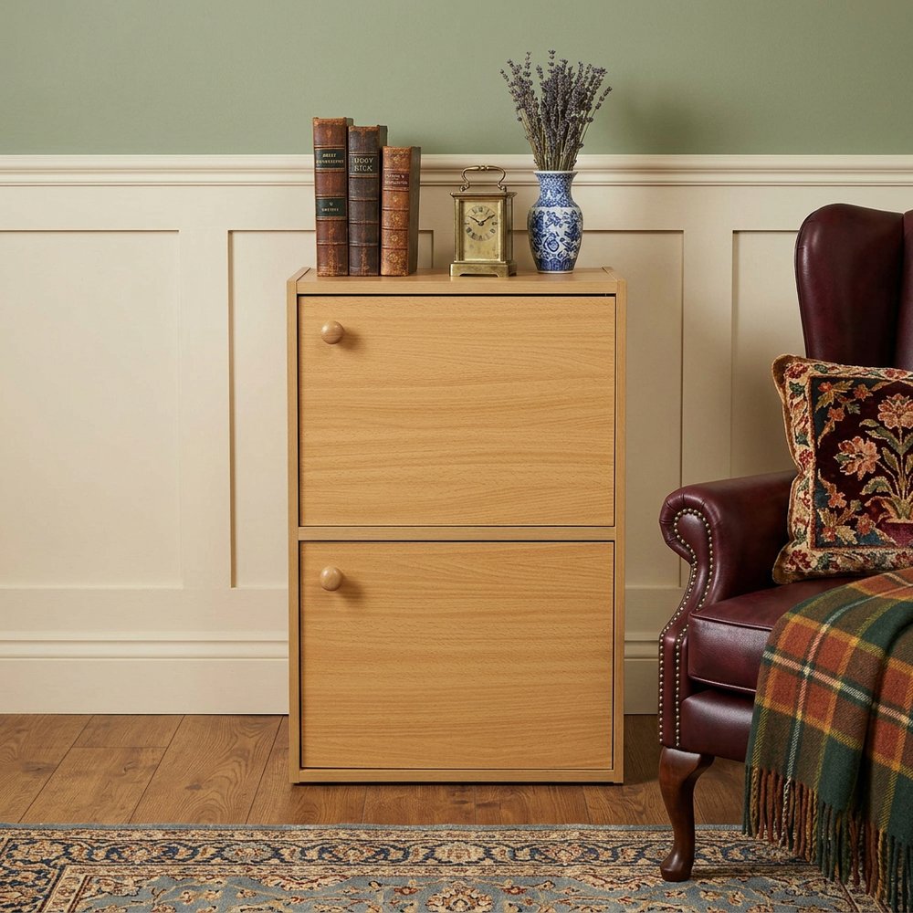 24" Natural Wood Bookcase HomeRoots