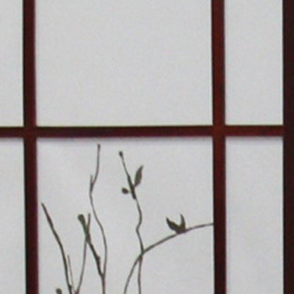 70" Brown Heavy Duty Rice Paper Folding Three Panel Screen Room Divider HomeRoots