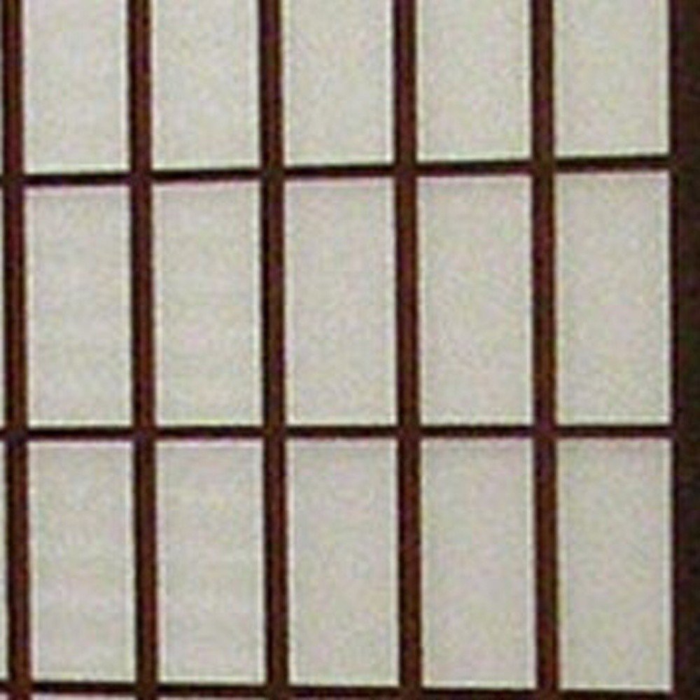 70" Brown Heavy Duty Rice Paper Folding Three Panel Screen Room Divider HomeRoots