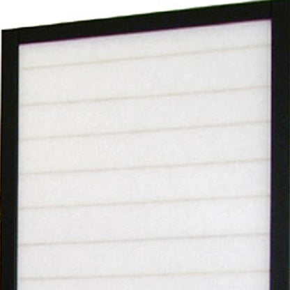70" Black And White Heavy Duty Rice Paper Folding Three Panel Screen Room Divider HomeRoots