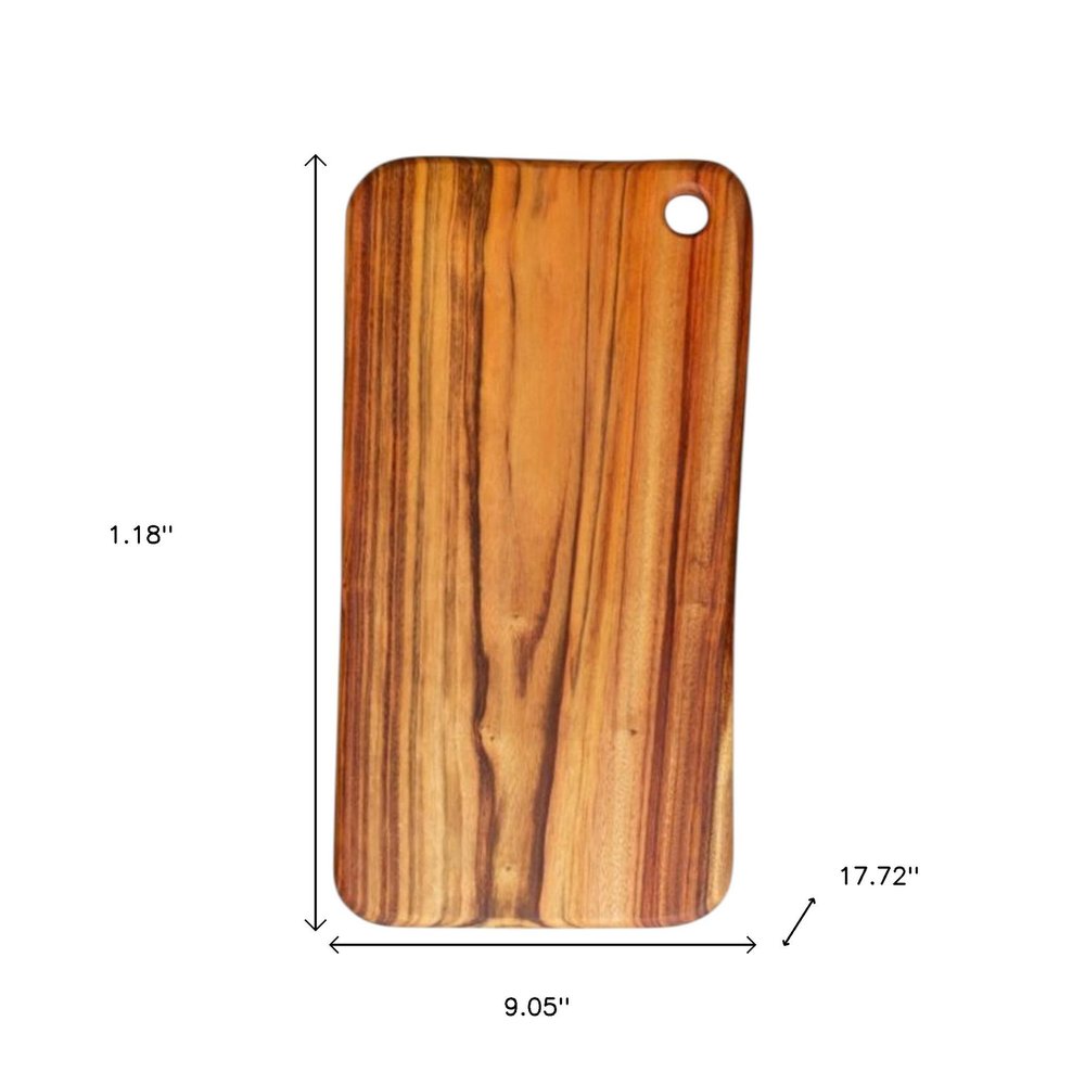 Natural Rounded Rectangle Anti-Bacterial Cutting Board HomeRoots