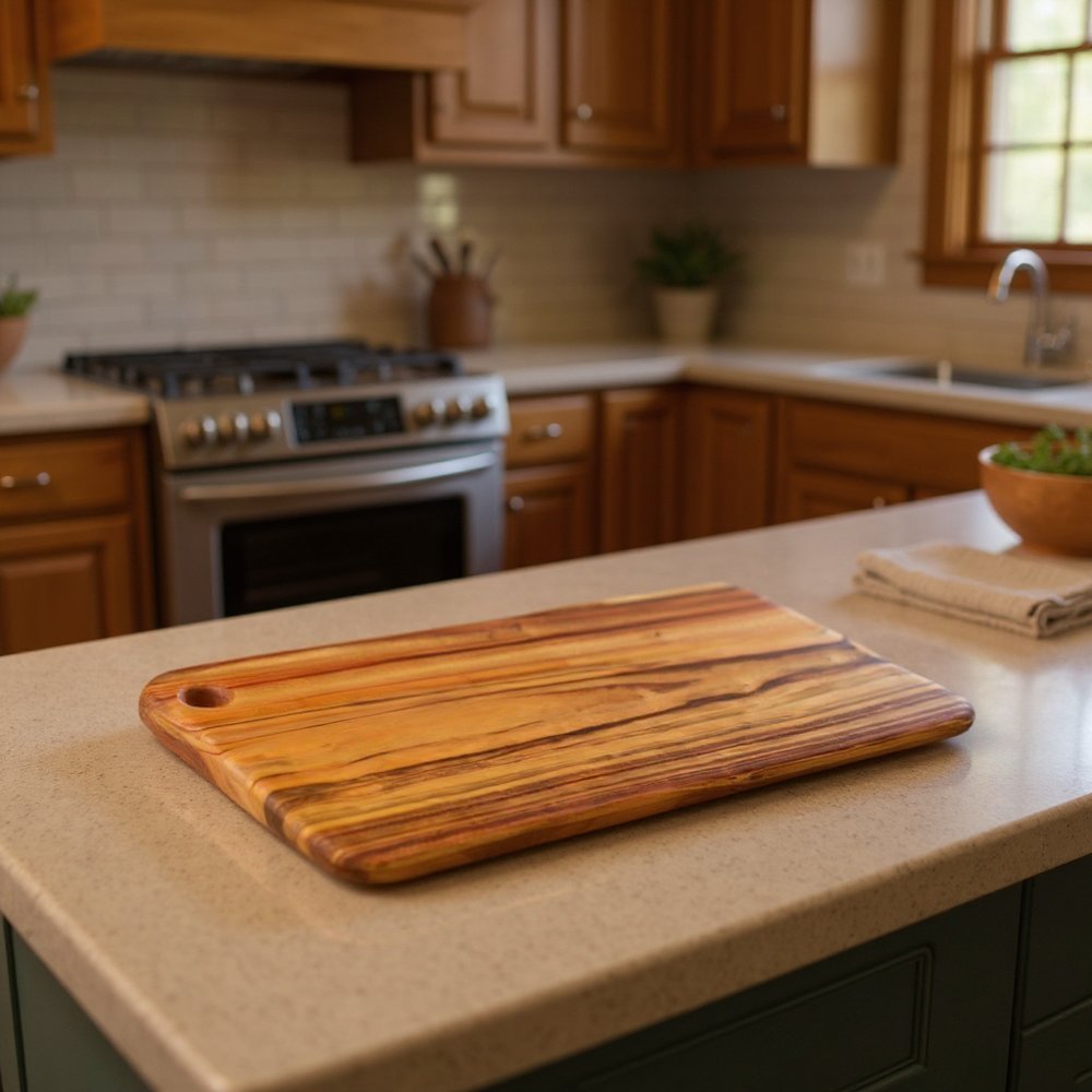 Natural Rounded Rectangle Anti-Bacterial Cutting Board HomeRoots