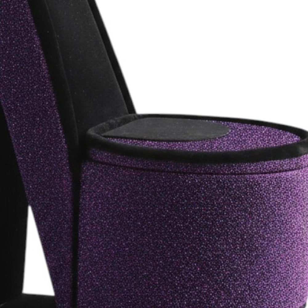 9" Red Black And Gold Leopard Print Velvet High Heel Jewelry Box HomeRoots