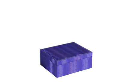 10" Azure Faux Leather Six Section Mirrored Jewelry Box HomeRoots