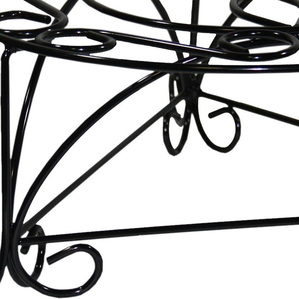 6" Black And Gold Metal Garden Accents Accessories HomeRoots