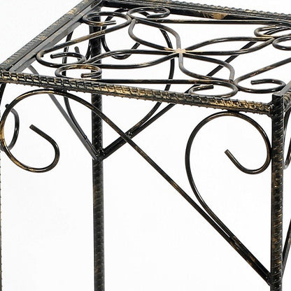 26" Black And Gold Metal Garden Accents Accessories HomeRoots