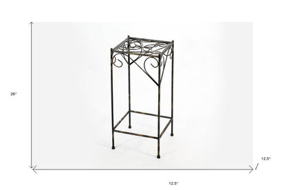 26" Black And Gold Metal Garden Accents Accessories HomeRoots
