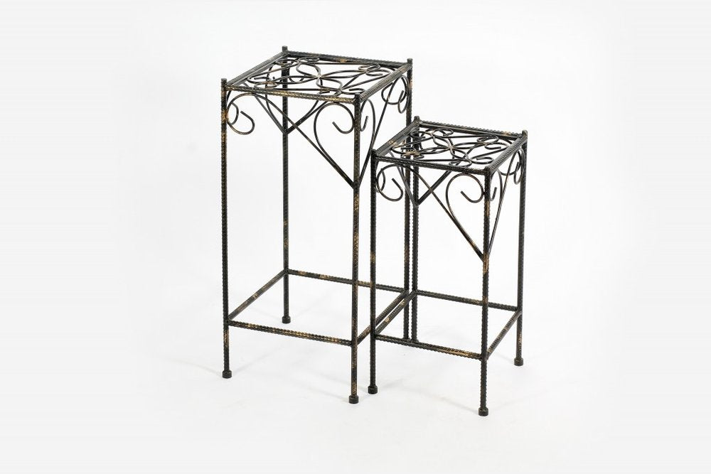 26" Black And Gold Metal Garden Accents Accessories HomeRoots