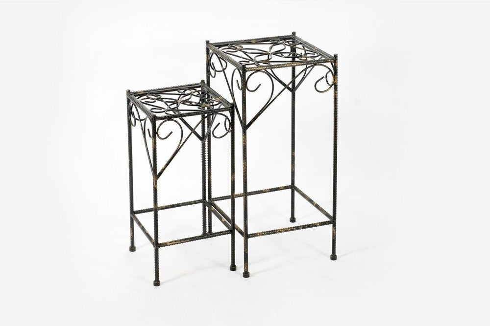 26" Black And Gold Metal Garden Accents Accessories HomeRoots