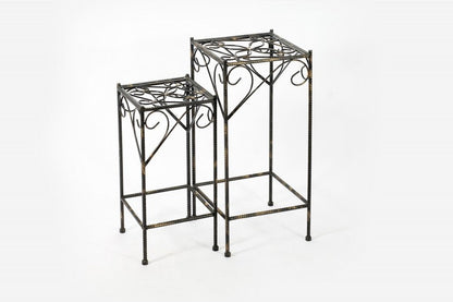 26" Black And Gold Metal Garden Accents Accessories HomeRoots