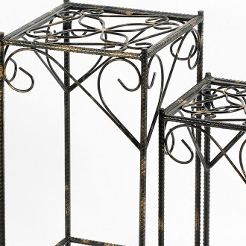 26" Black And Gold Metal Garden Accents Accessories HomeRoots