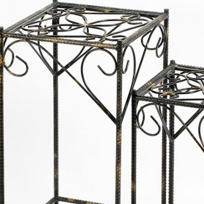 26" Black And Gold Metal Garden Accents Accessories HomeRoots
