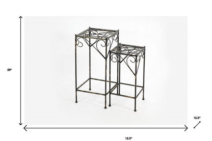 26" Black And Gold Metal Garden Accents Accessories HomeRoots