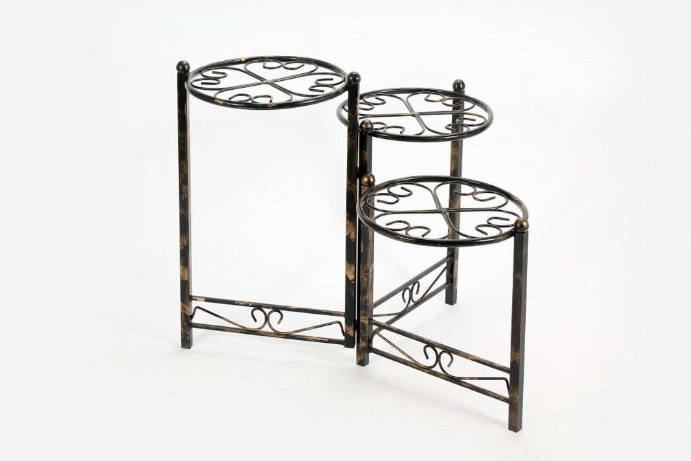 24" Black And Gold Metal Garden Accents Accessories HomeRoots