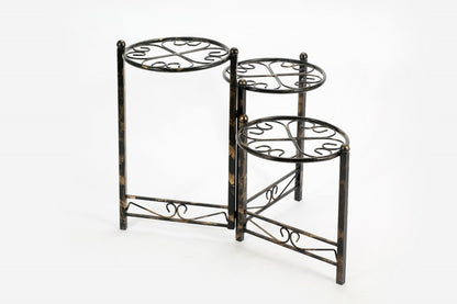 24" Black And Gold Metal Garden Accents Accessories HomeRoots