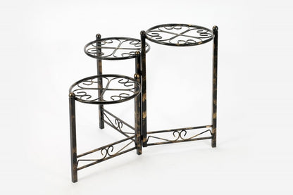 24" Black And Gold Metal Garden Accents Accessories HomeRoots