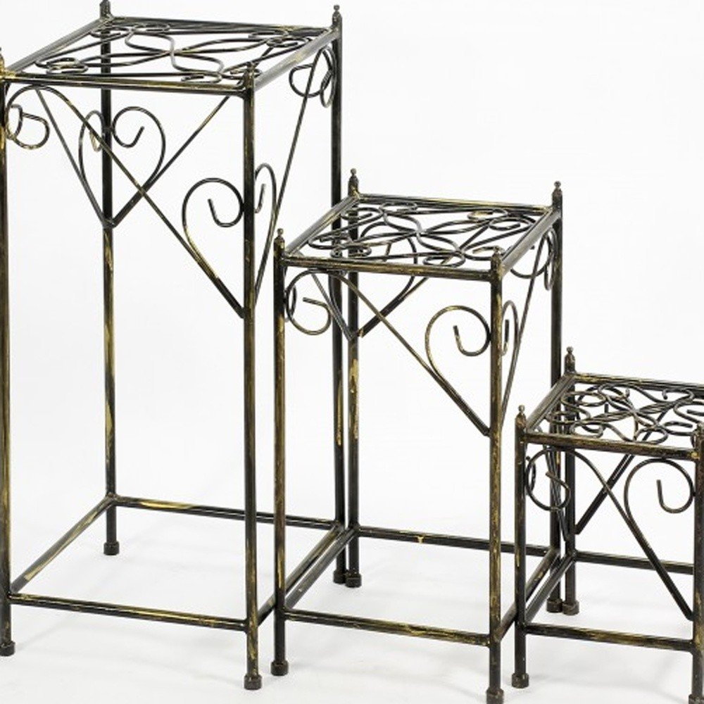 28" Black And Gold Metal Garden Accents Accessories HomeRoots