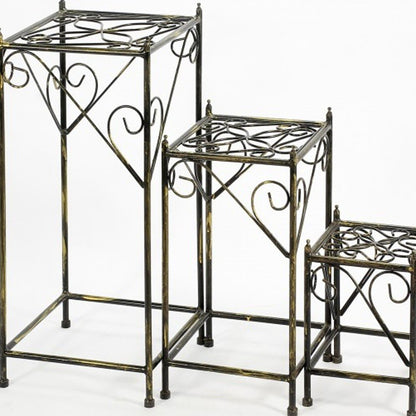 28" Black And Gold Metal Garden Accents Accessories HomeRoots