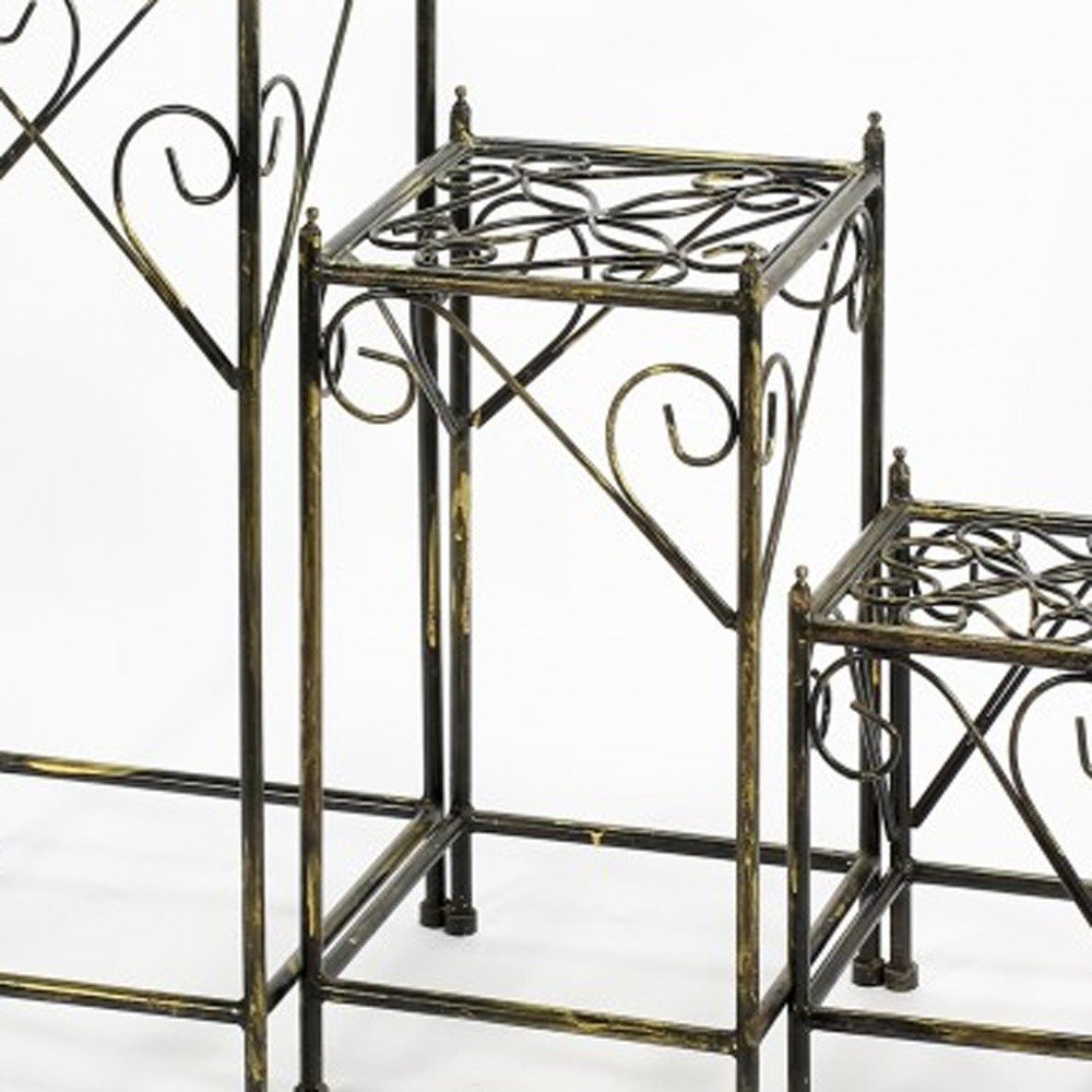 28" Black And Gold Metal Garden Accents Accessories HomeRoots
