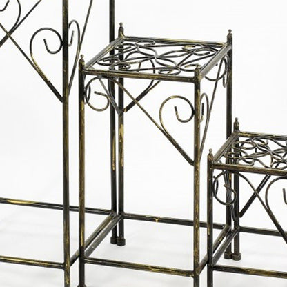 28" Black And Gold Metal Garden Accents Accessories HomeRoots