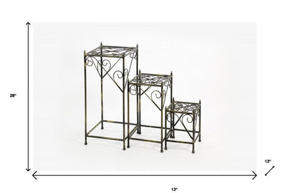 28" Black And Gold Metal Garden Accents Accessories HomeRoots
