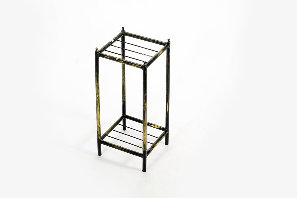 17" Black And Gold Metal Garden Accents Accessories HomeRoots