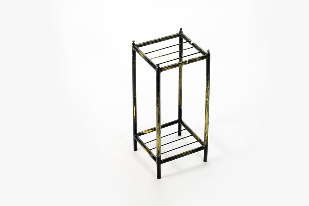 17" Black And Gold Metal Garden Accents Accessories HomeRoots