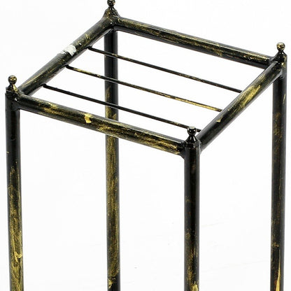 17" Black And Gold Metal Garden Accents Accessories HomeRoots