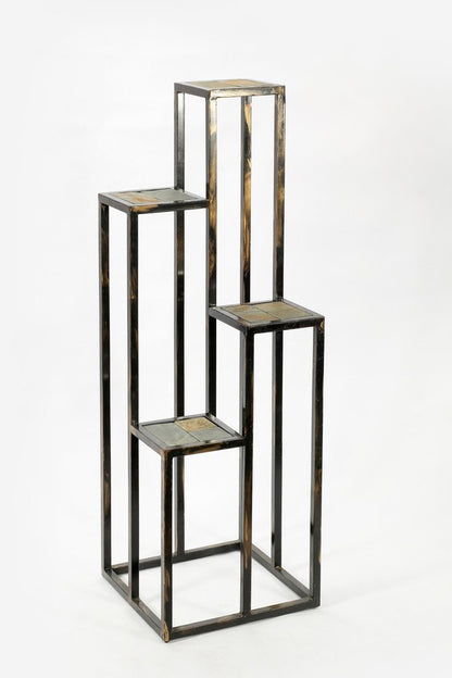 48" Black And Gold Metal Garden Accents Accessories HomeRoots