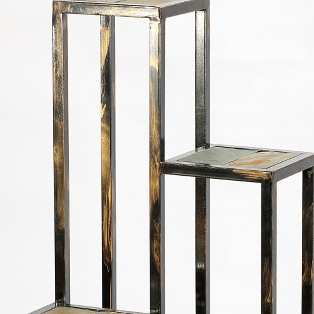 48" Black And Gold Metal Garden Accents Accessories HomeRoots