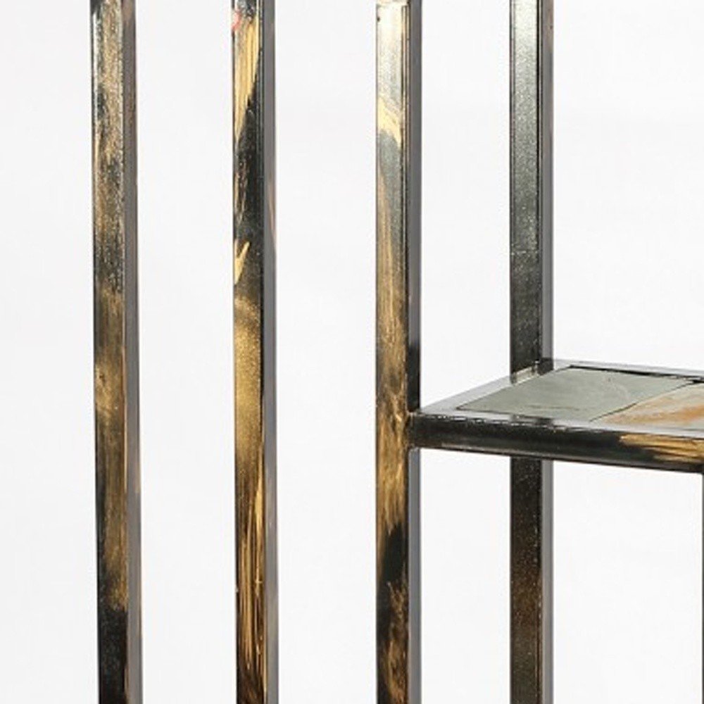 48" Black And Gold Metal Garden Accents Accessories HomeRoots