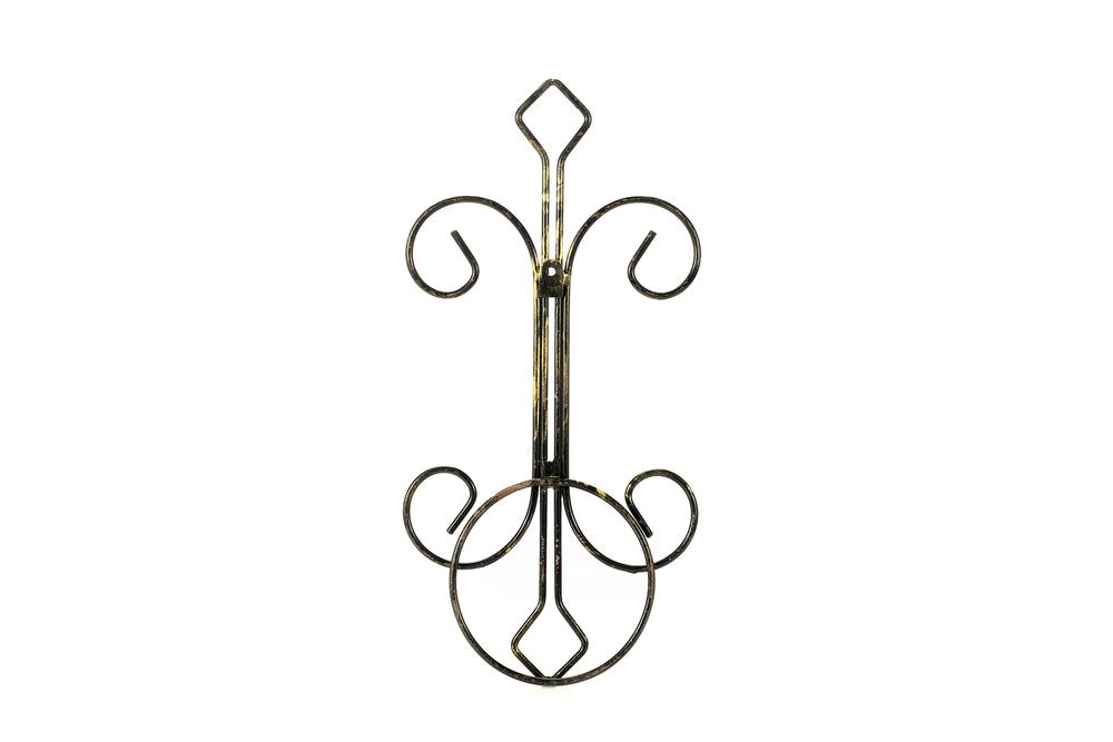 16" Black And Gold Metal Garden Accents Accessories HomeRoots