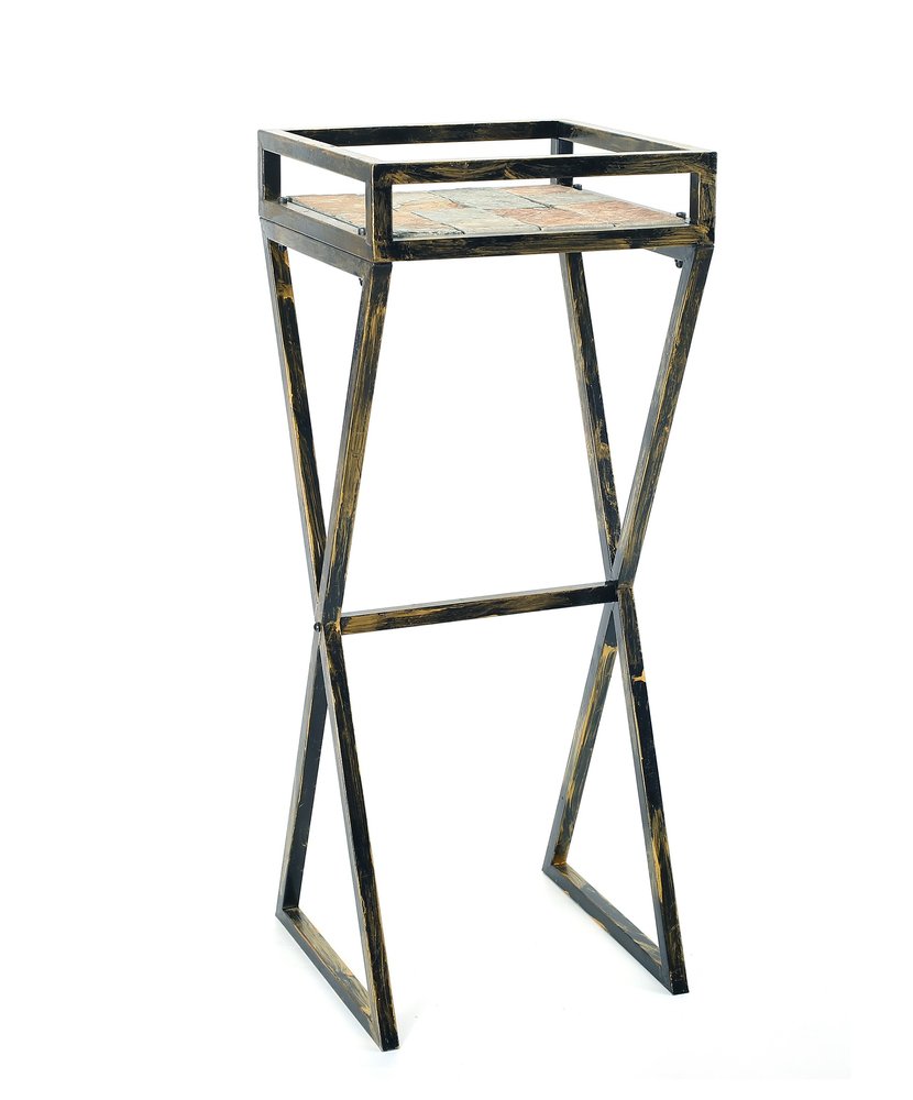 36" Black And Gold Metal Garden Accents Accessories HomeRoots