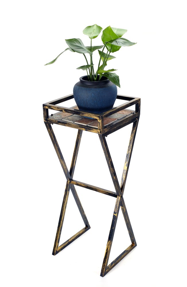36" Black And Gold Metal Garden Accents Accessories HomeRoots