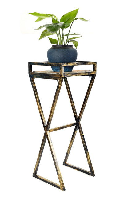 36" Black And Gold Metal Garden Accents Accessories HomeRoots