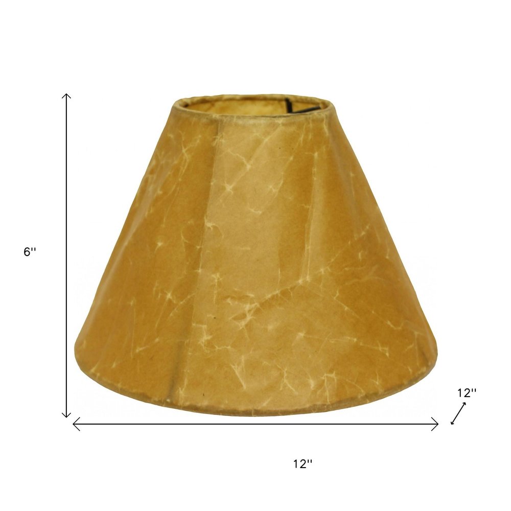 Brown Crinkle Oil Paper Empire Lamp Shade HomeRoots